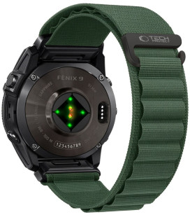 Žalia apyrankė Garmin Fenix 5X / 5X Plus / 6X / 6X Pro / 7X / 8 / 8 Pro / 9 / 9 Pro (51 mm) "Tech-Protect Nylon Pro"