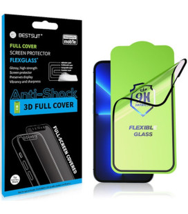 Ekrano apsauga Apple iPhone 16 Pro / 17 / 18 telefonui "Bestsuit Flexible 5D Full Glue Hybrid Glass"