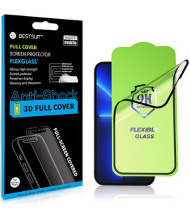 Ekrano apsauga Apple iPhone 15 Pro telefonui "Bestsuit Flexible 5D Full Glue Hybrid Glass"