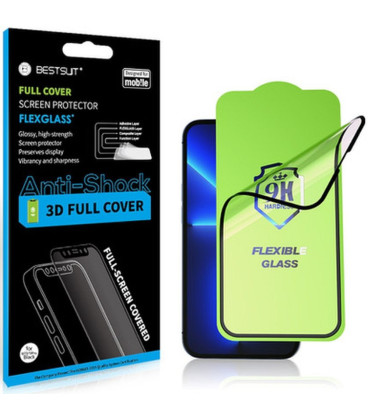 Ekrano apsauga Apple iPhone 15 Pro telefonui "Bestsuit Flexible 5D Full Glue Hybrid Glass"