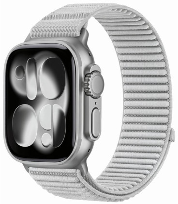 Šviesiai pilka apyrankė Apple Watch 8 / 9 / 10 / 11 / 12 / SE / Ultra (44 / 45 / 46 / 49 mm) "Tech-Protect NylonLoop"