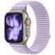 Purpurinė apyrankė Apple Watch 8 / 9 / 10 / 11 / 12 / SE / Ultra (44 / 45 / 46 / 49 mm) "Tech-Protect NylonLoop"