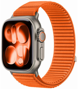 Oranžinė apyrankė Apple Watch 8 / 9 / 10 / 11 / 12 / SE / Ultra (44 / 45 / 46 / 49 mm) "Tech-Protect NylonLoop"