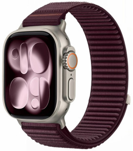 Bordo (Burgundy) apyrankė Apple Watch 8 / 9 / 10 / 11 / 12 / SE / Ultra (44 / 45 / 46 / 49 mm) "Tech-Protect NylonLoop"