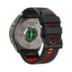 Juoda / raudona apyrankė Garmin Fenix 5 / 6 / 6 Pro / 7 / 8 / 8 Pro / E / 9 / 9 Pro (47 mm) "Tech-Protect Iconband Pro"