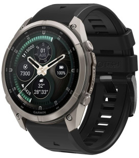 Juoda apyrankė Garmin Fenix 5 / 6 / 6 Pro / 7 / 8 / 8 Pro / E / 9 / 9 Pro (47 mm) "Tech-Protect Silicone"