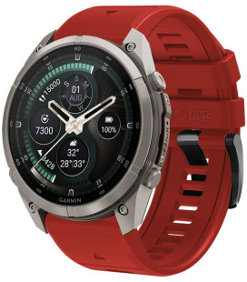 Raudona apyrankė Garmin Fenix 5 / 6 / 6 Pro / 7 / 8 / 8 Pro / E / 9 / 9 Pro (47 mm) "Tech-Protect Silicone"