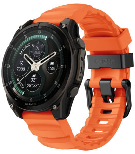 Oranžinė apyrankė Garmin Fenix 5 / 6 / 6 Pro / 7 / 8 / 8 Pro / E / 9 / 9 Pro (47 mm) "Tech-Protect Motion"
