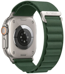 Žalia apyrankė Apple Watch 8 / 9 / 10 / 11 / 12 / SE / Ultra (44 / 45 / 46 / 49 mm) laikrodžiui "Tech-Protect Nylon Pro"
