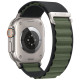 Juoda / žalia apyrankė Apple Watch 8 / 9 / 10 / 11 / 12 / SE / Ultra (44 / 45 / 46 / 49 mm) laikrodžiui "Tech-Protect Nylon Pro"