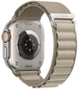 Šviesiai ruda apyrankė Apple Watch 8 / 9 / 10 / 11 / 12 / SE / Ultra (44 / 45 / 46 / 49 mm) laikrodžiui "Tech-Protect Nylon Pro"