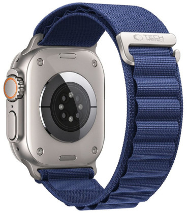 Mėlyna apyrankė Apple Watch 8 / 9 / 10 / 11 / 12 / SE / Ultra (44 / 45 / 46 / 49 mm) laikrodžiui "Tech-Protect Nylon Pro"