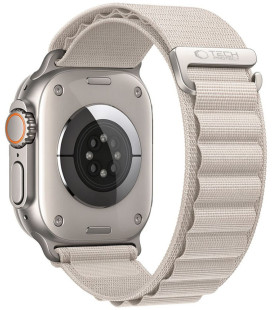 Smėlio spalvos apyrankė Apple Watch 8 / 9 / 10 / 11 / 12 / SE / Ultra (44 / 45 / 46 / 49 mm) laikrodžiui "Tech-Protect Nylon Pro