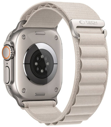 Smėlio spalvos apyrankė Apple Watch 8 / 9 / 10 / 11 / 12 / SE / Ultra (44 / 45 / 46 / 49 mm) laikrodžiui "Tech-Protect Nylon Pro