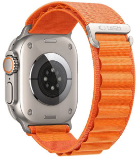 Oranžinė apyrankė Apple Watch 8 / 9 / 10 / 11 / 12 / SE / Ultra (44 / 45 / 46 / 49 mm) laikrodžiui "Tech-Protect Nylon Pro"