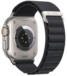 Juoda apyrankė Apple Watch 8 / 9 / 10 / 11 / 12 / SE / Ultra (44 / 45 / 46 / 49 mm) laikrodžiui "Tech-Protect Nylon Pro"