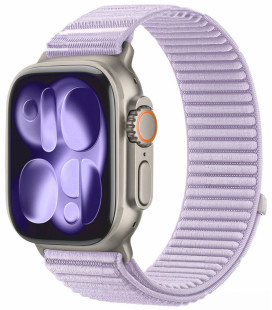Purpurinė apyrankė Apple Watch 8 / 9 / 10 / 11 / 12 / SE (40 / 41 / 42 mm) Laikrodžiui "Tech-Protect NylonLoop"