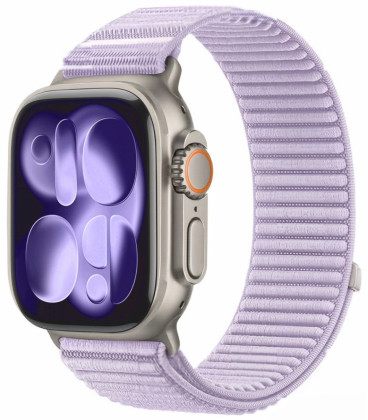 Purpurinė apyrankė Apple Watch 8 / 9 / 10 / 11 / 12 / SE (40 / 41 / 42 mm) Laikrodžiui "Tech-Protect NylonLoop"