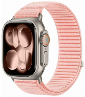 Rožinė apyrankė Apple Watch 8 / 9 / 10 / 11 / 12 / SE (40 / 41 / 42 mm) Laikrodžiui "Tech-Protect NylonLoop"