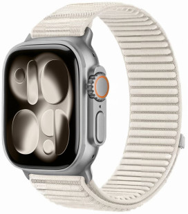 Smėlio spalvos apyrankė Apple Watch 8 / 9 / 10 / 11 / 12 / SE (40 / 41 / 42 mm) Laikrodžiui "Tech-Protect NylonLoop"