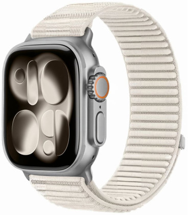 Smėlio spalvos apyrankė Apple Watch 8 / 9 / 10 / 11 / 12 / SE (40 / 41 / 42 mm) Laikrodžiui "Tech-Protect NylonLoop"