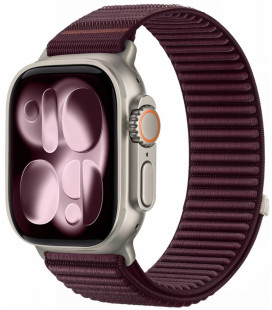 Bordo (Burgundy) apyrankė Apple Watch 8 / 9 / 10 / 11 / 12 / SE (40 / 41 / 42 mm) Laikrodžiui "Tech-Protect NylonLoop"