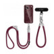 Bordo (Burgundy / Titanium dirželis telefonui "Tech-Protect C10S Rope Crossbody & Wrist"