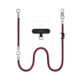 Bordo (Burgundy / Titanium dirželis telefonui "Tech-Protect C10S Rope Crossbody & Wrist"