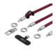 Bordo (Burgundy / Titanium dirželis telefonui "Tech-Protect C10S Rope Crossbody & Wrist"