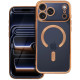 Auksinės spalvos / skaidrus dėklas Apple iPhone 17 Pro Max / 18 Pro Max telefonui "Electro Mag Cover" 