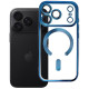 Mėlynas / skaidrus dėklas Apple iPhone 17 Pro Max / 18 Pro Max telefonui "Electro Mag Cover"