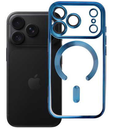 Mėlynas / skaidrus dėklas Apple iPhone 17 Pro Max / 18 Pro Max telefonui "Electro Mag Cover"