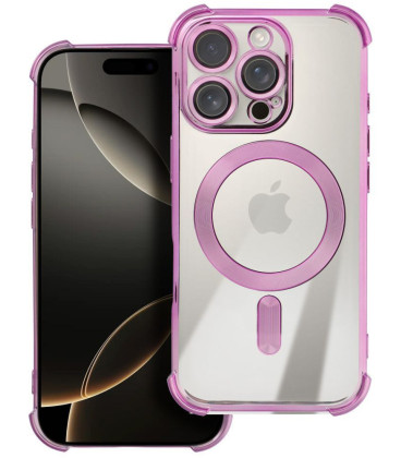 Purpurinis / skaidrus dėklas Apple iPhone 17 Pro Max / 18 Pro Max telefonui "Antishock Electro Cover"