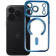Mėlynas / skaidrus dėklas Apple iPhone 17 Pro / 18 Pro telefonui "Electro Mag Cover"