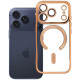 Auksinės spalvos / skaidrus dėklas Apple iPhone 17 Pro / 18 Pro telefonui "Electro Mag Cover"