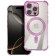 Purpurinis / skaidrus dėklas Apple iPhone 17 Pro / 18 Pro telefonui "Antishock Electro Cover"