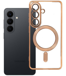 Auksinės spalvos / skaidrus dėklas Samsung Galaxy S26 telefonui "Electro Mag Cover"