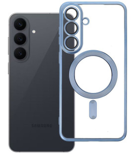Mėlynas / skaidrus dėklas Samsung Galaxy S26 FE telefonui "Electro Mag Cover"