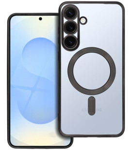 Juodas / skaidrus dėklas Samsung Galaxy S25 Plus telefonui "Electro Mag Cover"