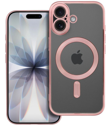 Rausvai auksinės spalvos / skaidrus dėklas Apple iPhone 17 telefonui "Electro Mag Cover" 
