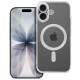 Sidabrinės spalvos / skaidrus dėklas Apple iPhone 17 telefonui "Electro Mag Cover" 