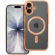 Auksinės spalvos / skaidrus dėklas Apple iPhone 17 telefonui "Electro Mag Cover"
