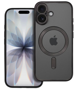 Juodas / skaidrus dėklas Apple iPhone 17 telefonui "Electro Mag Cover"