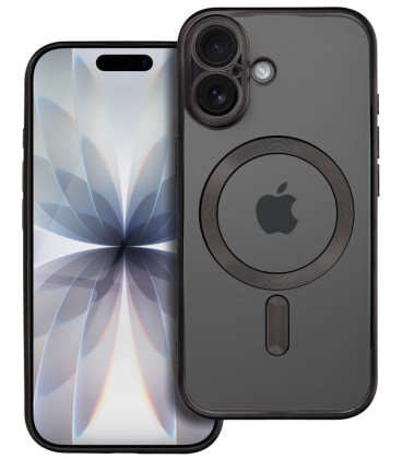 Juodas / skaidrus dėklas Apple iPhone 17 telefonui "Electro Mag Cover"