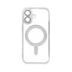 Sidabrinės spalvos / skaidrus dėklas Apple iPhone 17 telefonui "Electro Mag Cover" 