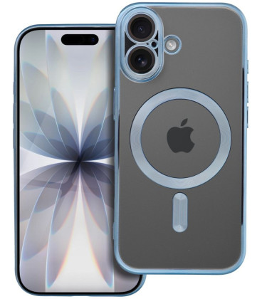 Mėlynas / skaidrus dėklas Apple iPhone 17 telefonui "Electro Mag Cover"