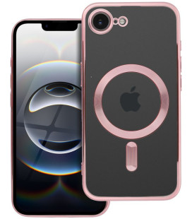 Rausvai auksinės spalvos / skaidrus dėklas Apple iPhone 16E / 17E telefonui "Electro Mag Cover"