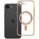 Auksinės spalvos / skaidrus dėklas Apple iPhone 16E / 17E telefonui "Electro Mag Cover"
