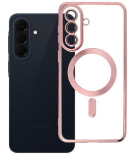 Rusvai auksinės splavos / skaidrus dėklas Samsung Galaxy A57 telefonui "Electro Mag Cover"