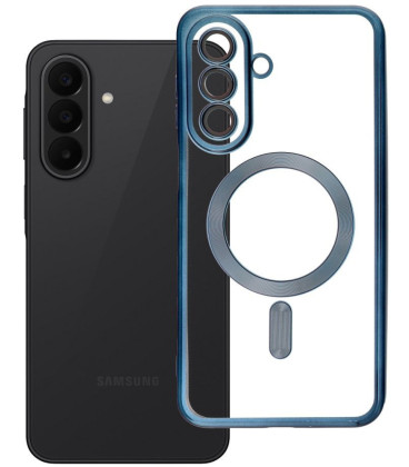 Mėlynas / skaidrus dėklas Samsung Galaxy A27 telefonui "Electro Mag Cover"
